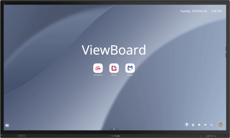 ViewSonic ViewBoard IFP8663-2C – Écran tactile ViewBoard série 63 86 pouces UHD, Android 15.0, PCAP 500 nits, USB-C, DP