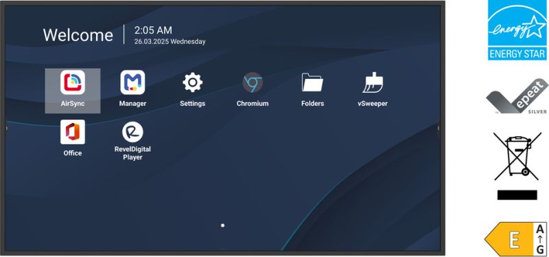 ViewSonic CDE4314-2C – Écran LED grand format ViewBoard 43 pouces 3840 x 2160, 500 nits, Android 14, 24/7, USB-C, 4/32 Go