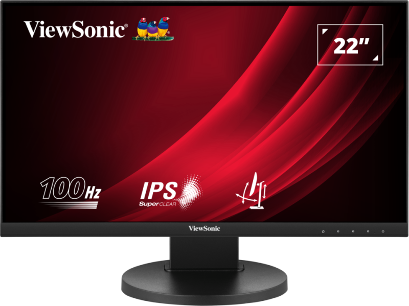 ViewSonic VG2208A – Moniteur LED 22 pouces Full HD 250 nits, 5 ms, haut-parleurs 2x2 W, hub USB 100 Hz