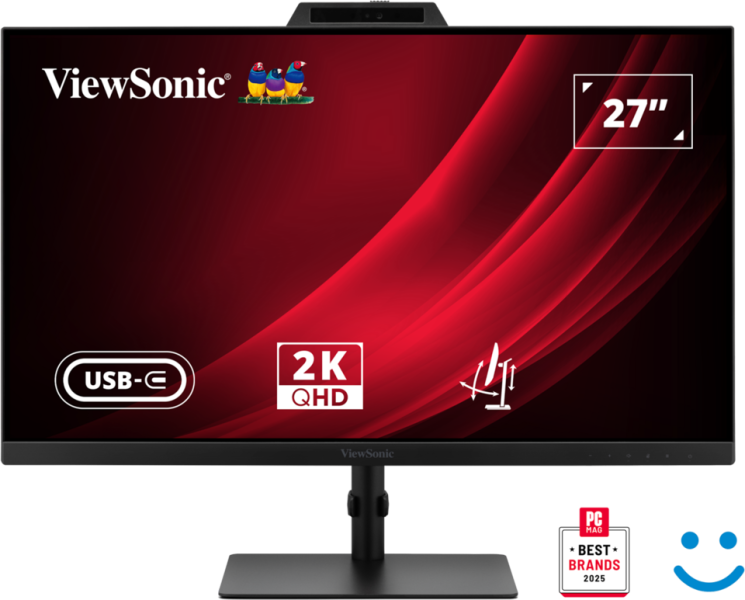 ViewSonic VG2741V-2K – Moniteur LED 27 pouces 2K 250 nits, 4 ms, avec 2 haut-parleurs 2 W, 120 Hz, USB-C (charge 15 W)