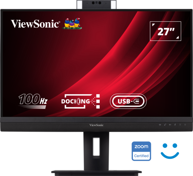 ViewSonic VG2757V-2K – Moniteur LED 27 pouces 2K 350 nits, 5 ms, avec haut-parleurs 2x5 W, webcam 5 Mpx + micro