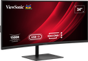 ViewSonic VG3419C-2 – Moniteur LED VG3419C 34 pouces incurvé 2K 21:9 300 nits, temps de réponse 3,5 ms