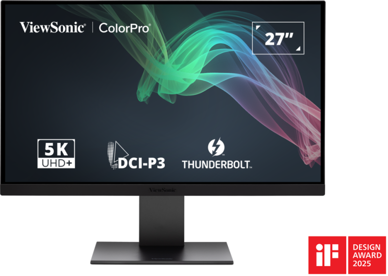 ViewSonic VP2788-5K – Moniteur LED 27 pouces 5K 500 nits, 5 ms, 100 % sRGB, 88 % Adobe RGB, certifié Pantone