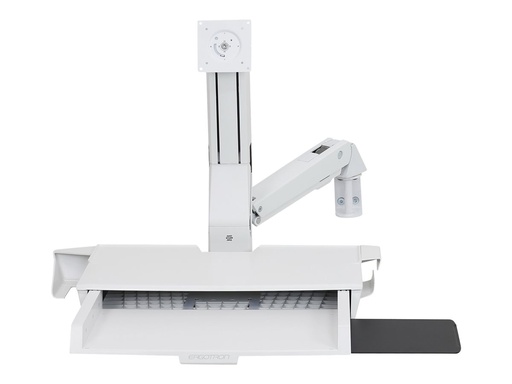 [45-260-216] Ergotron kit de montage - pour écran LCD/clavier/souris/processeur - bras combiné assis-debout avec surface de travail - blanc