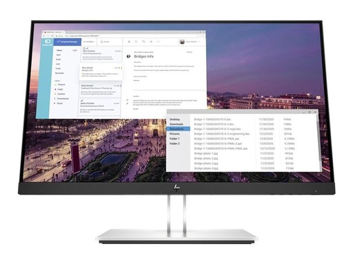 [9VF96AA#ABB] écran MNTR HP E23 G4 FHD Technologie Eye Ease intégrée (Protection lumière bleue) 16:9 1920 x 1080 Display Port / HDMI /