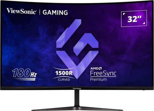 [VX3218-PC-MHD] ViewSonic VX3218-PC-MHD – Moniteur LED 32 pouces incurvé Full HD 250 nits, 1 ms, avec haut-parleurs 2x2 W 165 Hz Adaptive Sync