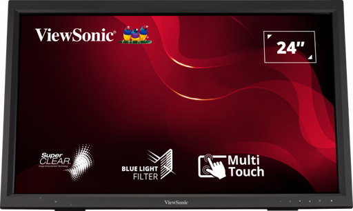 [TD2423] ViewSonic TD2423 – Écran tactile LED 24 pouces Full HD 250 nits, 7 ms, avec haut-parleurs 2x2 W, infrarouge 60 Hz
