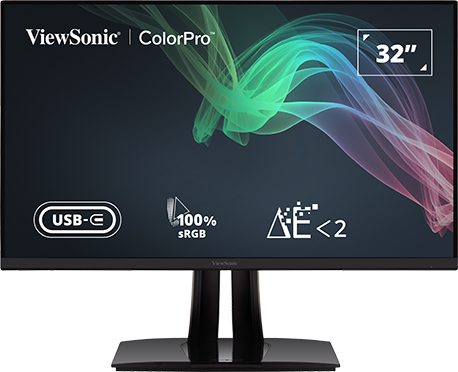 [VP3256-4K] ViewSonic VP3256-4K – Moniteur LED 32 pouces 4K 350 nits, 5 ms, 100 % Pantone sRGB, USB-C 60 W, haut-parleurs 2 x 2 W inclus