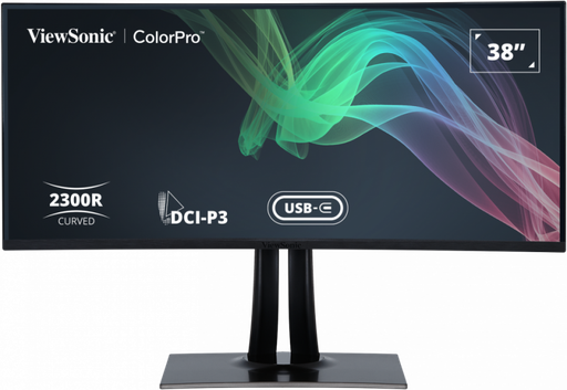 [VP3881a] ViewSonic VP3881a – Moniteur LED 38 pouces WQHD incurvé 21:9 300 nits, temps de réponse 5 ms, 100 % sRGB