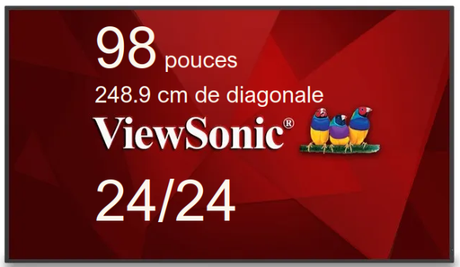 [CDE9830] ViewSonic CDE9830 - Classe de diagonale 98" (97.6" visualisable) écran LCD rétro-éclairé par LED - affichage numérique