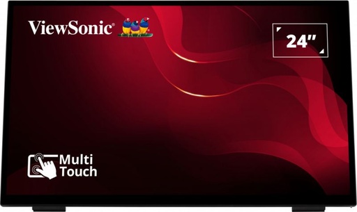 [TD2465] ViewSonic TD2465 – Moniteur tactile LED 24 pouces Full HD 250 nits, 7 ms, avec haut-parleurs 2x2 W tactile capacitif