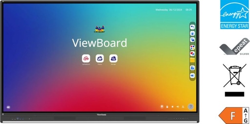 [IFP8653] ViewSonic ViewBoard IFP8653 – Écran tactile ViewBoard série 53 86 pouces UHD, Android 14.0 IR 450 nits, 4x USB-C, lecteur NFC