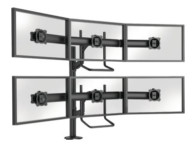 [K4G320B] Chief Kontour K4 3x2 Display Monitor Mount - For Displays 10-24" - Black kit de montage - pour 6 écrans LCD - noir - Conformité TAA
