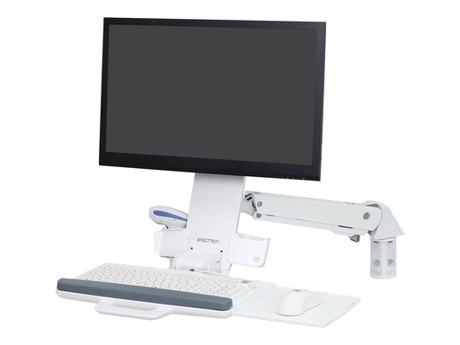 [45-266-216] Ergotron Sit-Stand Combo kit de montage - pour écran LCD/clavier/souris/lecteur de codes à barres - blanc