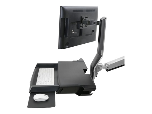 [45-583-026] Ergotron Sit-Stand Combo Arm kit de montage - Technologie de force constante - pour écran LCD/clavier/souris/lecteur de codes à barres - aluminium poli