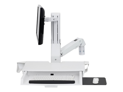 [45-583-216] Ergotron Sit-Stand Combo Arm kit de montage - Technologie de force constante - pour écran LCD/clavier/souris/lecteur de codes à barres - blanc