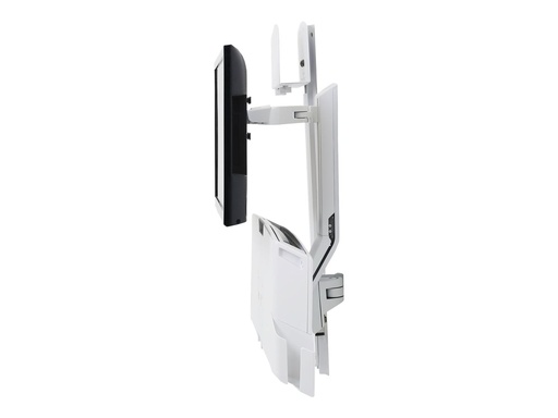 [45-594-216] Ergotron SV Combo System with Worksurface & Pan, Small CPU Holder kit de montage - Soulever et pivoter - pour écran LCD/clavier/souris/lecteur de codes à barres/processeur - blanc