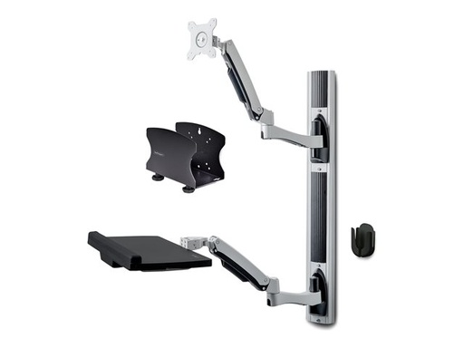 [2PASTSC-WALL-MOUNT] Poste assis-debout – Startech Wall Mount Workstation, VESA Mount For 32" Monitors (22lb/10kg), Fully Articulating Arms For Single Monitor Mount & Keyboard Tray, Includes Desktop Computer/PC Bracket