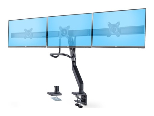 [3M1A3SG-MONITOR-ARM] Bras de bureau – Startech Crossbar Triple Monitor Desk Mount, VESA 75x75/100x100 mounting kit