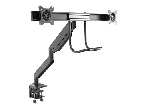 [ARMSLMBARDUO] Bras de bureau – Startech Desk Mount Dual Monitor Arm, Ergonomic Dual Monitor VESA Mount for 32" 17.6lbs (8kg) Displays, Crossbar Handle for Synchronized Full Motion, Height Adjustable, C-Clamp/Grommet