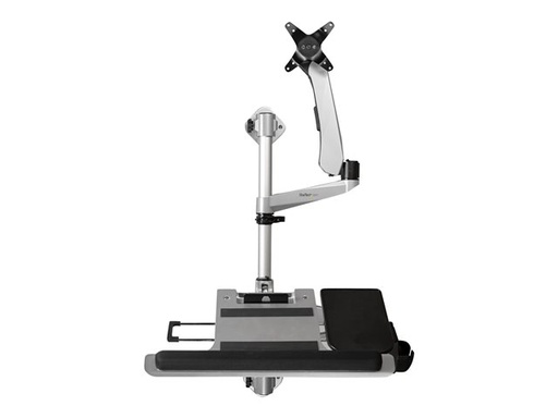 [WALLSTSI1] Poste assis-debout – Startech Wall Mount Workstation, Articulating Standing Desk w/ Ergonomic Height Adjustable Monitor Arm & Padded Keyboard Tray, 34" VESA Display, Foldable Wall Mounted Sit Stand Desk