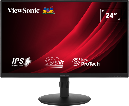 [VG2408A] ViewSonic VG2408A – Moniteur LED 24 pouces Full HD, 250 nits, temps de réponse 5 ms, haut-parleurs 2 x 2 W 100 Hz inclus