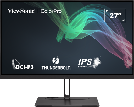 [VP2776T-4K] ViewSonic VP2776T-4K – Moniteur LED 27 pouces 4K 400 nits, 5 ms, 99 % Adobe RGB, USB-C 2x Thunderbolt 4 Compatible avec Mac Book